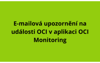 E-mailová upozornění na události OCI v aplikaci OCI Monitoring