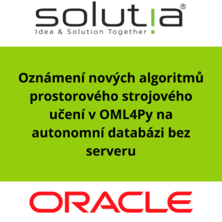 Oznámení nových algoritmů prostorového strojového učení v OML4Py na autonomní databázi bez serveru