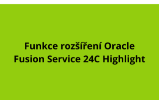 Funkce rozšíření Oracle Fusion Service 24C Highlight